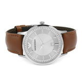 Emporio Armani Renato Silver Dial Brown Leather Strap Watch For Men - AR2463