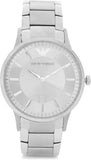 Emporio Armani Classic Quartz Silver Dial Silver Steel Strap Watch For Men - AR2478