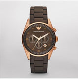 Emporio Armani Sport Chronograph Brown Dial Brown Stainless Steel Watch For Men - AR5890