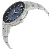 Emporio Armani Renato Automatic Blue Dial Silver Steel Strap Watch For Men - AR60037