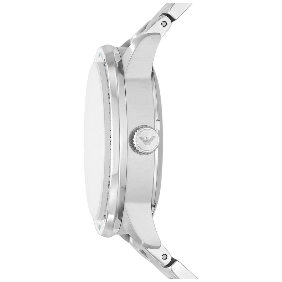 Emporio Armani Meccanico Automatic Blue Dial Silver Steel Strap Watch For Men - AR60052