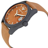 Emporio Armani Sportivo Analog Brown Dial Brown Leather Strap Watch For Men - AR6080