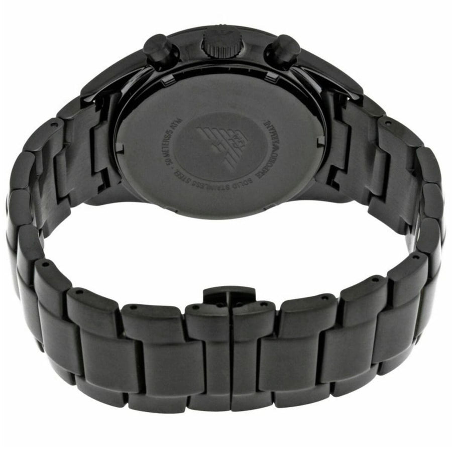 Emporio Armani Sigma Chronograph Black Dial Black Steel Strap Watch for Men - AR6094