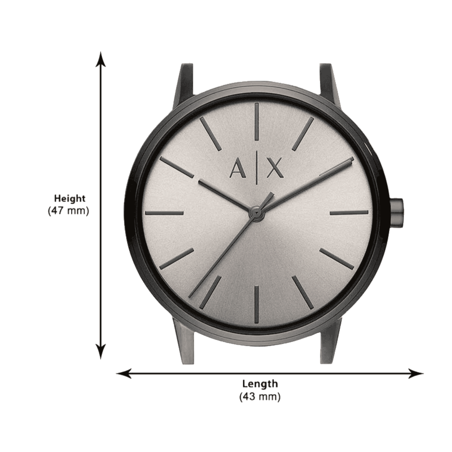 Armani Exchange Cayde Analog Grey Dial Grey Steel Strap Watch For Men - AX2722