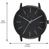 Armani Exchange Cayde Analog Black Dial Black Steel Strap Watch For Men - AX2701