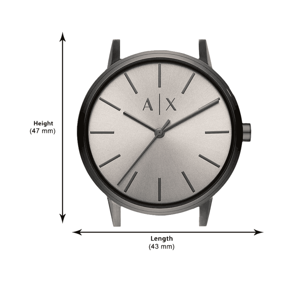 Armani Exchange Cayde Analog Grey Dial Grey Steel Strap Watch For Men  - AX2722