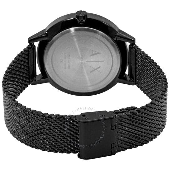 Armani Exchange Cayde Chronograph Black Dial Black Mesh Strap Watch For Men - AX2716