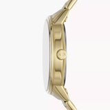 Armani Exchange Cayde Chronograph Black Dial Gold Steel Strap Watch for Men - AX2747