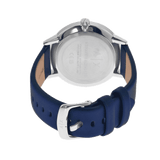 Armani Exchange Cayde Chronograph Blue Dial Blue Leather Strap Watch for Men - AX2746