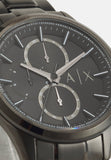 Armani Exchange Drexler Chronograph Black Dial Black Steel Strap Watch For Men - AX2601