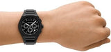 Armani Exchange Drexler Chronograph Black Dial Black Steel Strap Watch For Men - AX2639