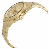 Armani Exchange Drexler Chronograph Gold Dial Gold Steel Strap Watch For Men - AX2602