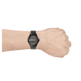 Armani Exchange Hampton Black Dial Black Steel Strap Watch For Men - AX7101