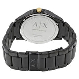 Armani Exchange Hampton Chronograph Black Dial Black Steel Strap Watch For Men - AX2121