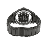 Armani Exchange Hampton Chronograph Black Dial Black Steel Strap Watch For Men - AX2189