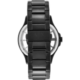 Armani Exchange Hampton Chronograph Black Dial Black Steel Strap Watch For Men - AX2192