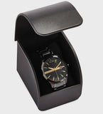 Armani Exchange Hampton Chronograph Black Dial Black Steel Strap Watch For Men - AX2413