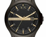 Armani Exchange Hampton Chronograph Black Dial Black Steel Strap Watch For Men - AX2413