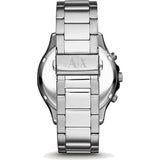 Armani Exchange Hampton Chronograph Black Dial Silver Steel Strap Watch For Men - AX2163
