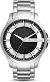 Armani Exchange Hampton Chronograph Black Dial Silver Steel Strap Watch For Men - AX2179