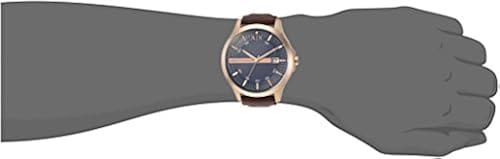 Armani Exchange Hampton Chronograph Blue Dial Brown Leather Strap Watch For Men - AX2172