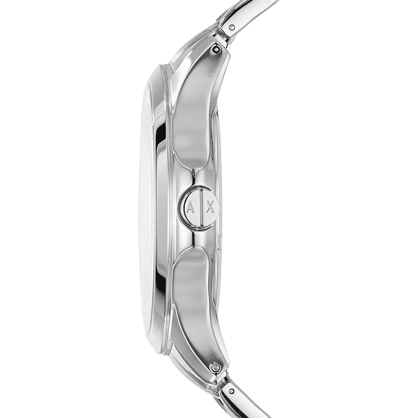 Armani Exchange Hampton Chronograph Blue Dial Silver Steel Strap Watch For Men - AX2132