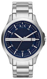 Armani Exchange Hampton Chronograph Blue Dial Silver Steel Strap Watch For Men - AX2132