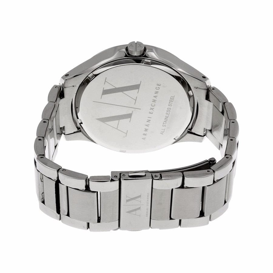 Armani Exchange Hampton Chronograph Blue Dial Silver Steel Strap Watch For Men - AX2178