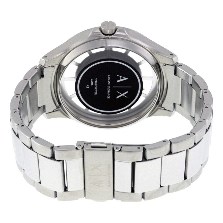 Armani Exchange Hampton Chronograph Blue Dial Silver Steel Strap Watch For Men - AX2178