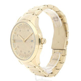 Armani Exchange Hampton Chronograph Gold Dial Gold Steel Strap Watch For Men - AX2415
