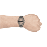 Armani Exchange Hampton Chronograph Grey Dial Grey Steel Strap Watch For Men - AX2194