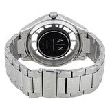 Armani Exchange Hampton Chronograph Skeleton Black Dial Silver Steel Strap Watch For Men - AX2199