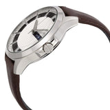 Armani Exchange Hampton Chronograph White Dial Brown Leather Strap Watch For Men - AX2187