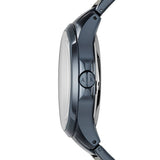 Armani Exchange Hampton Skeleton Grey Dial Blue Steel Strap Watch For Men - AX2401