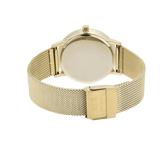 Armani Exchange Lola Analog Gold Dial Gold Mesh Strap Watch For Women - AX5536