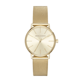 Armani Exchange Lola Analog Gold Dial Gold Mesh Strap Watch For Women - AX5536