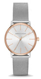 Armani Exchange Lola Analog White Dial Silver Mesh Strap Watch For Women - AX5537