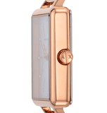Armani Exchange Lola Quartz Silver Dial Rose Gold Mesh Strap Watch For Women - AX5802