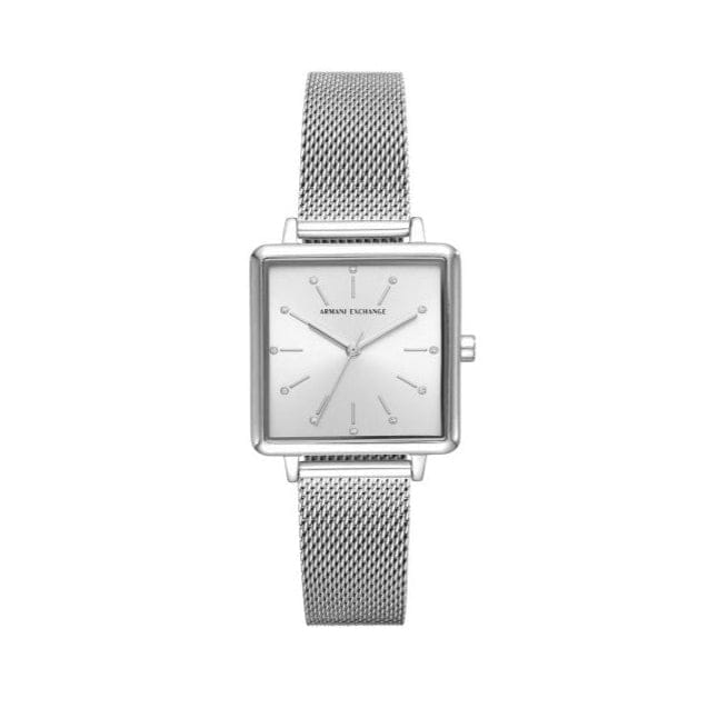 Armani Exchange Lola Quartz Silver Dial Silver Mesh Strap Watch For Women - AX5800