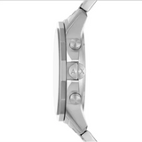 Armani Exchange Outerbanks Chronograph Silver Dial Silver Steel Strap Watch For Men - AX7141