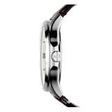 Armani Exchange Whitman Silver Dial Brown Leather Strap Watch For Men - AX2100