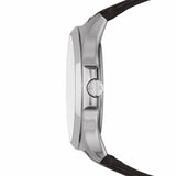 Armani Exchange Whitman Silver Dial Brown Leather Strap Watch For Men - AX2100