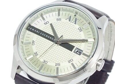 Armani Exchange Whitman Silver Dial Brown Leather Strap Watch For Men - AX2100