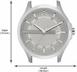 Armani Exchange Whitman Silver Dial Brown Leather Strap Watch For Men - AX2100