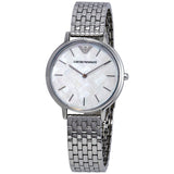 Emporio Armani Mother of Pearl Dial Silver Steel Strap Watch For Women - AR11112