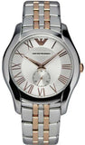 Emporio Armani Classic Quartz Silver Dial Two Tone Steel Strap Watch For Men - AR1824