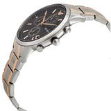 Emporio Armani Renato Chronograph Black Dial Two Tone Steel Strap Watch For Men - AR11165