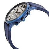 Emporio Armani Renato Chronograph Silver Dial Blue Silicone Strap Watch For Men - AR11026