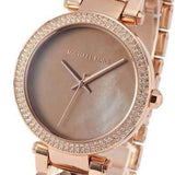 Michael Kors Parker Rose Gold Dial with Diamonds Rose Gold Steel Strap Watch for Women - MK6426