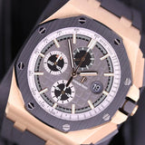 Audemars Piguet Royal Oak Offshore Chronograph Grey Dial Black Rubber Strap Watch for Men - 26416RO.OO.A002CA.01